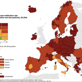mappa europea del contagio