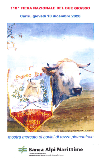 Fiera Nazionale del Bue Grasso il 10 dicembre a Carru’
