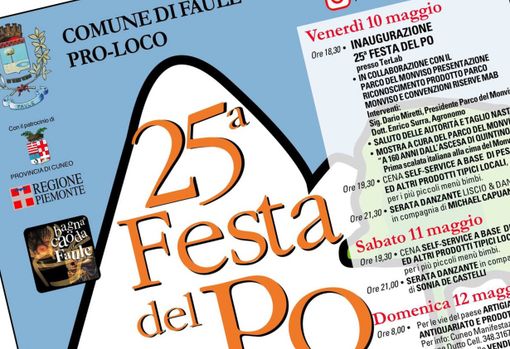 Da venerdì 10 a domenica 12 maggio è XXV Festa del Po a Faule