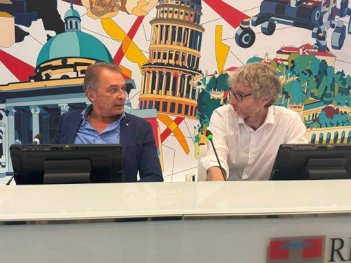 L'assessore Paolo Bongioanni con Stefano Mossino L'assessore Paolo Bongioanni con Stefano Mossino