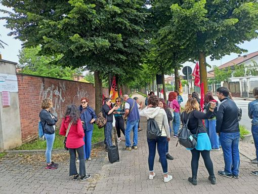 Protesta degli insegnanti in strada