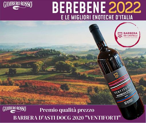 Nella Guida Berebene 2022 anche il Barbera d’Asti DOCG Ventiforti 202 Nella Guida Berebene 2022 anche il Barbera d’Asti DOCG Ventiforti 202