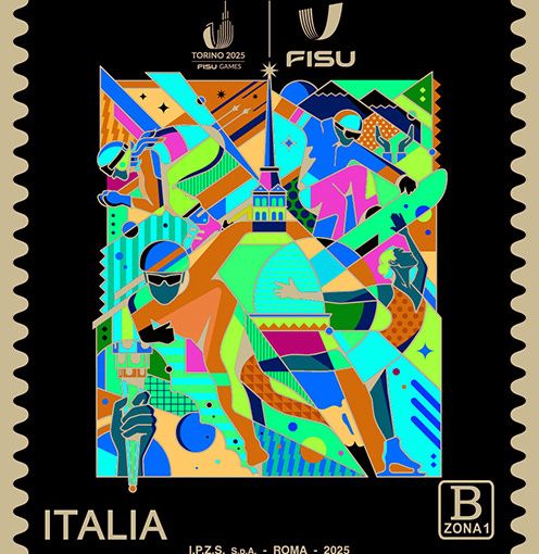 francobollo colorato