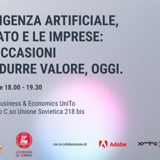 A Torino convegno presso la SME di UniTO dedicato a intelligenza artificiale e imprese
