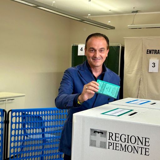 Alberto Cirio, candidato alla presidente della Regione Piemonte ha votato
