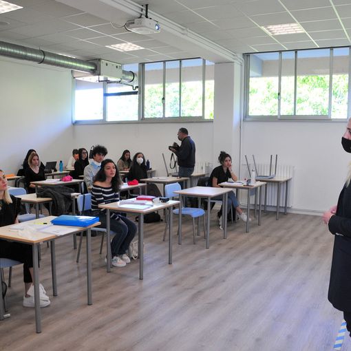 L'assessore Chiorino in un Its