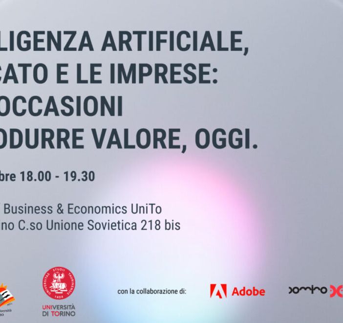 A Torino convegno presso la SME di UniTO dedicato a intelligenza artificiale e imprese