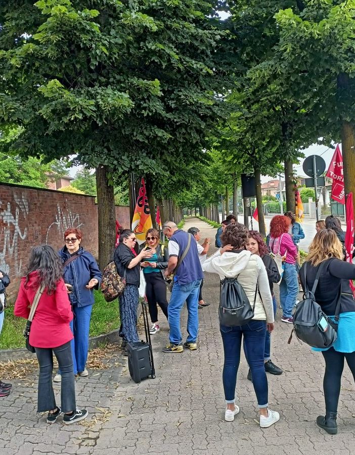 Protesta degli insegnanti in strada