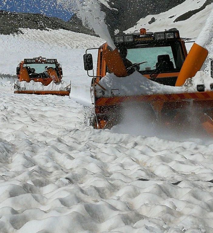 spazzaneve in azione
