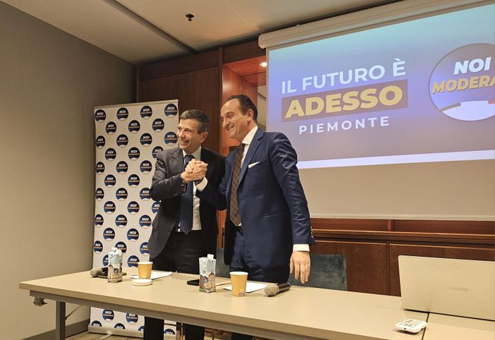 Il governatore Alberto Cirio insieme a Maurizio Lupi di Noi Moderati Il governatore Alberto Cirio insieme a Maurizio Lupi di Noi Moderati