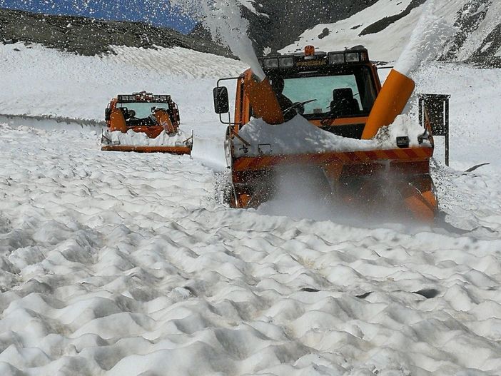 spazzaneve in azione