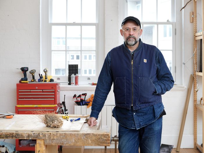 In foto l'artista Enrico David In foto l'artista Enrico David