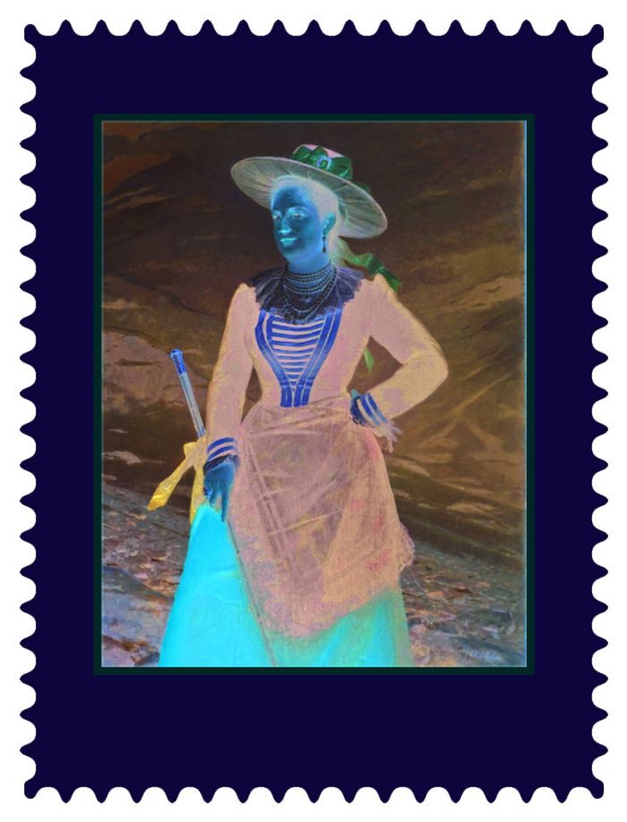 “Ritratto della Regina Margherita con costume tipico di Gressoney” “Ritratto della Regina Margherita con costume tipico di Gressoney”