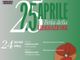 La locandina degli eventi organizzati a Venaria per il 25 Aprile
