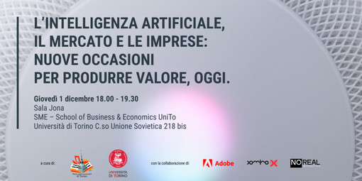 A Torino convegno presso la SME di UniTO dedicato a intelligenza artificiale e imprese