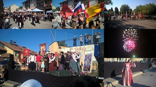 Un collage di immagini delle passate edizioni del Palio della Gru Un collage di immagini delle passate edizioni del Palio della Gru
