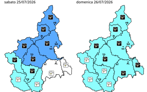 Temporali in arrivo sul Piemonte