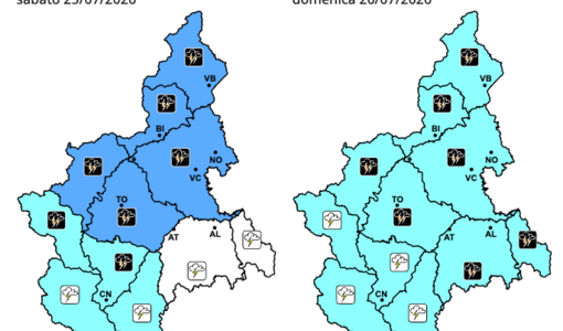Temporali in arrivo sul Piemonte Temporali in arrivo sul Piemonte