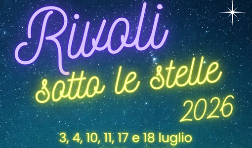 La locandina dell'edizione 2026 di 'Rivoli sotto le stelle'