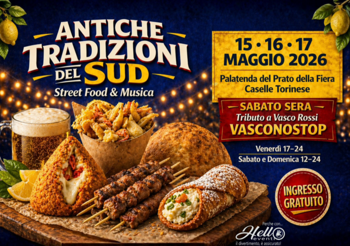 Street food, musica e tradizioni del Sud: a Caselle Torinese arriva un weekend di festa