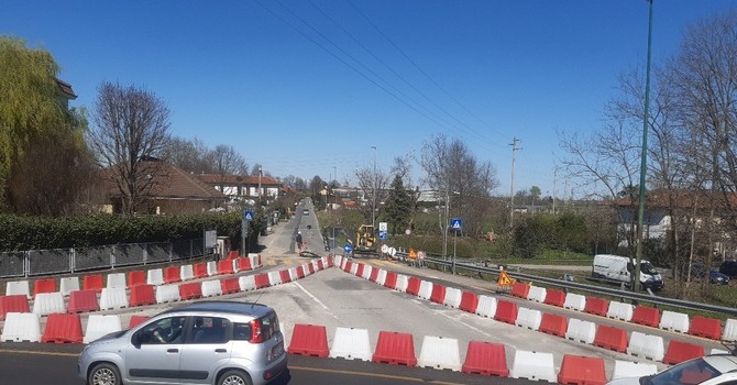 A Venaria un senso unico alternato nel cantiere della nuova rotatoria