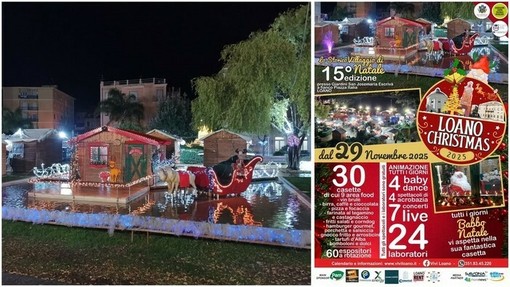 &quot;Loano Christmas&quot;: annullata l'anteprima con il “Giro Tavola all’Italiana”, al via il 5 dicembre il Villaggio di Natale