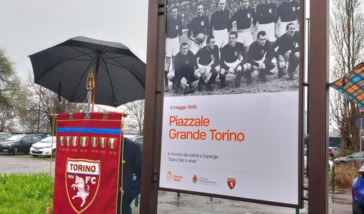 Venaria onora la memoria degli Invincibili: inaugurato il piazzale Grande Torino