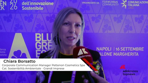 Blue Green Economy Award 2026: Borsatto (Pettenon Cosmetics), "la sostenibilità è nel nostro Dna: il premio ci motiva a fare di più"