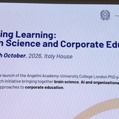 Formazione e intelligenza artificiale, Angelini Academy e UCL firmano un accordo triennale per studiare come cambiare l'apprendimento Formazione e intelligenza artificiale, Angelini Academy e UCL firmano un accordo triennale per studiare come cambiare l'apprendimento