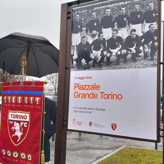 Venaria onora la memoria degli Invincibili: inaugurato il piazzale Grande Torino