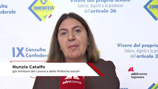 Lavoro, ex ministro Catalfo: "Garantire quanto previsto dall'articolo 36" Lavoro, ex ministro Catalfo: "Garantire quanto previsto dall'articolo 36"