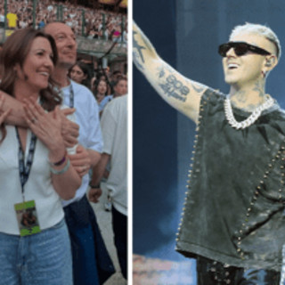 Amadeus al concerto di Lazza a San Siro, la 'frecciatina' sui social
