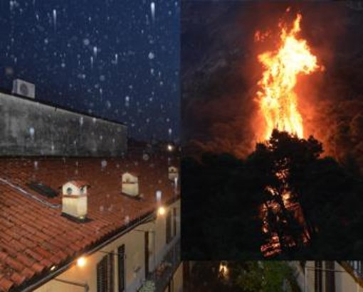 Italia divisa in due tra grandine e incendi Italia divisa in due tra grandine e incendi 