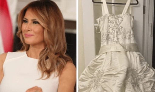 Usa, il mistero dell'abito da sposa di Melania Trump in vendita su eBay