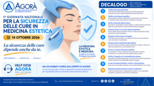 Giornata sicurezza cure in medicina estetica, Cavallini (Agorà): "E' atto medico" Giornata sicurezza cure in medicina estetica, Cavallini (Agorà): "E' atto medico"