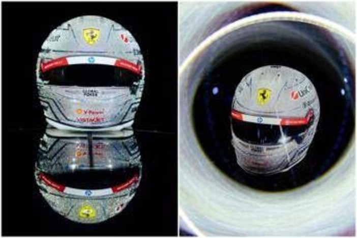 Hamilton, casco speciale e... splendente a Las Vegas Hamilton, casco speciale e... splendente a Las Vegas