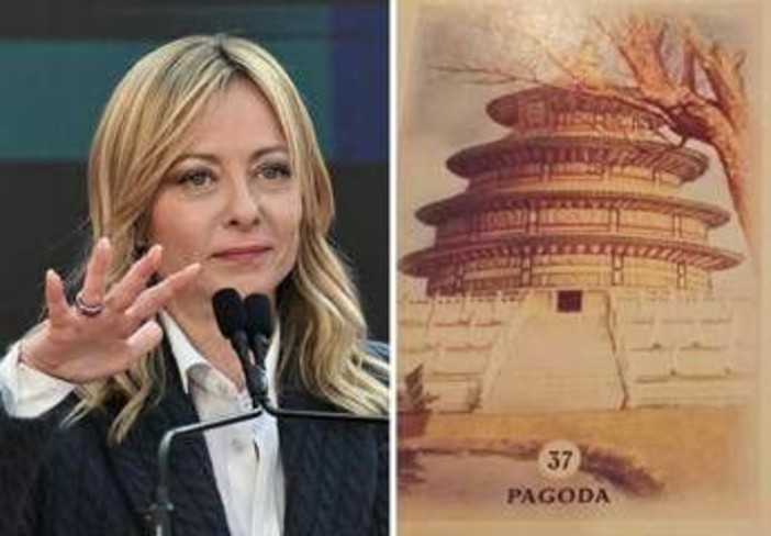 Meloni e la battuta: &quot;Il centrosinistra si porta sfiga come la carta della pagoda&quot;