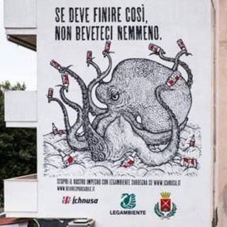 Donazione, asta benefica e murale, Ichnusa contro l’abbandono del vetro